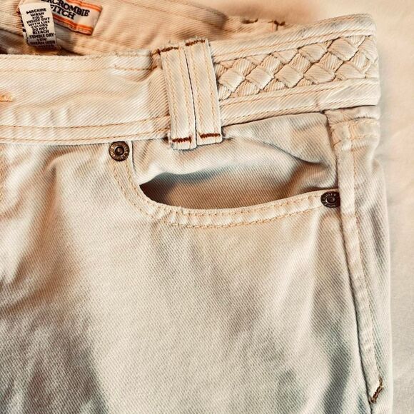 Abercrombie-fitch Women's White Jeans, Size 4 Y2K - Picture 7 of 8